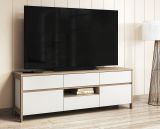 TV-Lowboard Finnes in wei� und Eiche TV Unterteil skandinavisch 164 cm, Soft-Close