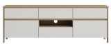 TV-Lowboard Finnes in wei� und Eiche TV Unterteil skandinavisch 164 cm, Soft-Close
