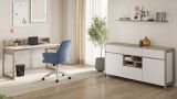 Sideboard Finnes in wei� und Eiche Kommode skandinavisch 164 cm, Soft-Close