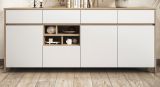 Sideboard Finnes in wei� und Eiche Kommode skandinavisch 193 cm, Soft-Close