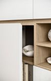 Sideboard Finnes in wei� und Eiche Kommode skandinavisch 193 cm, Soft-Close