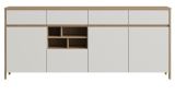 Sideboard Finnes in wei� und Eiche Kommode skandinavisch 193 cm, Soft-Close