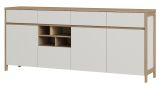 Sideboard Finnes in wei� und Eiche Kommode skandinavisch 193 cm, Soft-Close