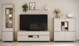 Wandboard Finnes in wei� und Eiche Wandregal skandinavisch 150 cm