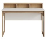 Schreibtisch Finnes in wei� und Eiche Laptoptisch skandinavisch 120 cm