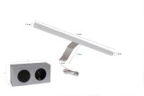 Badm�bel Set 3-teilig Shawn in wei� Hochglanz und Rauchsilber grau Badkombination 149 x 191 cm