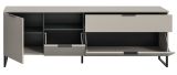 TV-Lowboard Morena in kaschmir und schwarz TV Unterteil 185 cm, Soft-Close