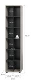 Regal Morena in kaschmir und schwarz Standregal 45 x 192 cm