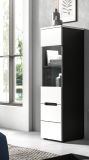Vitrine Cooper in wei� und grau Vitrinenschrank h�ngend / stehend 36 x 125 cm