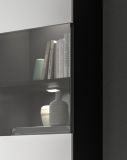 Wohnwand Cooper in wei� und grau Wohnkombination 3-teilig h�ngend / stehend 221 cm