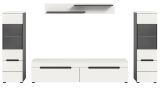 Wohnwand Cooper in wei� und grau Wohnkombination 4-teilig h�ngend / stehend 272 cm
