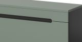 Wohnkombination Cooper in Salbei Gr�n und Basalt Grau TV-Lowboard h�ngend / stehend und Wandboard 170 cm