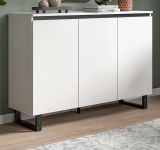 Sideboard Gelia in wei� und schwarz Kommode 120 x 84 cm, Soft-Close