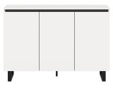 Sideboard Gelia in wei� und schwarz Kommode 120 x 84 cm, Soft-Close