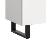 Sideboard Gelia in wei� mit schwarz Kommode 160 x 84 cm, Soft-Close