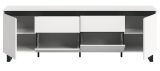 TV-Lowboard Gelia in wei� und schwarz TV Unterteil 188 x 65 cm, Soft-Close und Komforth�he