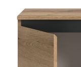 Sideboard Gelia in Evoke Eiche und schwarz Kommode 160 x 84 cm, Soft-Close