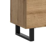 TV-Lowboard Gelia in Evoke Eiche und schwarz TV Unterteil 188 x 65 cm, Soft-Close und Komforth�he