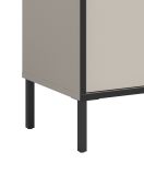 Kommode Torello in Kaschmir und Schwarz Sideboard 92 x 83 cm