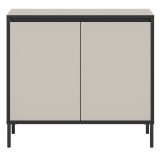 Kommode Torello in Kaschmir und Schwarz Sideboard 92 x 83 cm