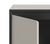Sideboard Torello in Kaschmir und Schwarz Kommode 136 x 101 cm