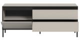 TV-Lowboard Torello in Kaschmir und Schwarz TV Unterteil mit Komforth�he 150 x 62 cm