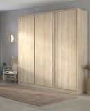 Parisot Kleiderschrank Escale6 in Eiche japanisch Dreht�renschrank 3-t�rig 185 x 203 cm