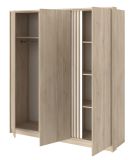 Parisot Kleiderschrank Escale6 in Eiche japanisch Dreht�renschrank 3-t�rig 185 x 203 cm