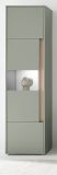Vitrine Center in Salbei und Barista Eiche Vitrinenschrank 50 x 197 cm