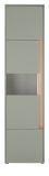Vitrine Center in Salbei und Barista Eiche Vitrinenschrank 50 x 197 cm