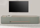 TV-Lowboard Center in Salbei und Barista Eiche TV Unterteil 223 cm TV-Board XL