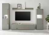 Wandboard Center in Salbei und Barista Eiche Wandregal 170 x 15 cm