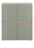 Highboard Center in Salbei und Barista Eiche Kommode 100 x 120 cm