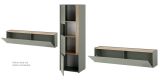 Wohnwand Center in Salbei und Barista Eiche Wohnkombination Set 3-teilig 350 cm
