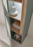 Schrank Set 3-teilig Center in Salbei und Barista Eiche Wohnkombination 3 x Vitrine 190 x 155 cm