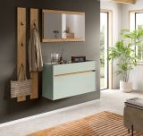 Garderobe Set 4-teilig Borga in Salbei und Artisan Eiche 172 x 197 cm