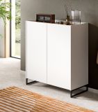 Schuhschrank Borga in wei� und Artisan Eiche Flur Kommode 90 x 97 cm, Soft-Close