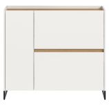 Schuhkipper Borga in wei� und Artisan Eiche Schuhschrank 110 x 94 cm, Soft-Close