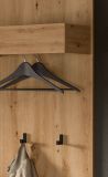 Garderobe Set 3-teilig Borga in wei� und Artisan Eiche 155 x 197 cm, Soft-Close