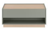 Couchtisch Center in Salbei und Barista Eiche Beistelltisch 90 x 60 cm