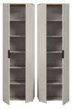 Flurschrank Skid in Kaschmir Sand und Evoke Eiche Schuhschrank 60 x 190 cm