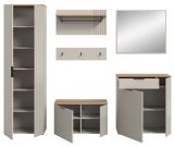 Garderobe Set 6-teilig Skid in Kaschmir Sand und Evoke Eiche 250 x 190 cm