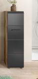 Badezimmer Kommode Cover in schwarz matt und Nox Eiche Badkommode h�ngend / stehend 30 x 106 cm