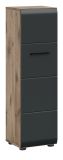 Badezimmer Kommode Cover in schwarz matt und Nox Eiche Badkommode h�ngend / stehend 30 x 106 cm