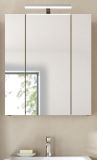 Badezimmer Spiegelschrank Cover in Nox Eiche Badschrank 3-t�rig 60 x 70 cm