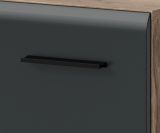 Badm�bel Set 3-teilig Cover in schwarz matt und Nox Eiche Badkombination 135 x 185 cm