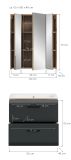 Badm�bel Set 2-teilig Cover in schwarz matt und Nox Eiche Badkombination 60 x 185 cm