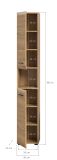 Badezimmer Hochschrank Cover in Artisan Eiche Badschrank 30 x 185 cm