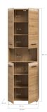 Badezimmer Hochschrank Cover in Artisan Eiche Badschrank 60 x 185 cm