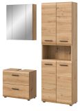 Badm�bel Set 3-teilig Cover in Artisan Eiche 135 x 185 cm, mit 4-t�rigem Hochschrank